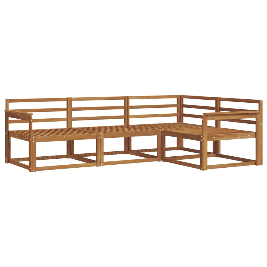 Ensemble de canapés d'extérieur 4 pcs Naturel - 2