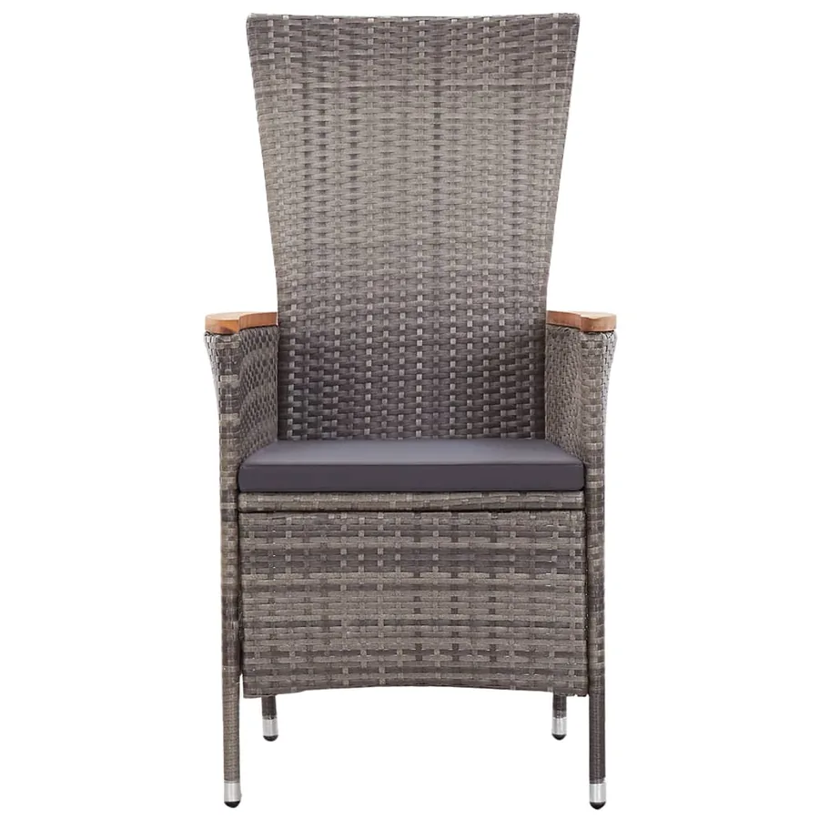 Ensemble à manger de jardin 5 pcs Gris - 7