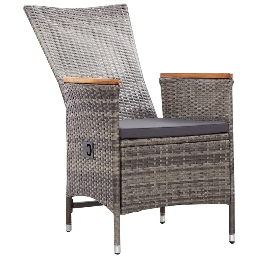Ensemble à manger de jardin 5 pcs Gris - 9
