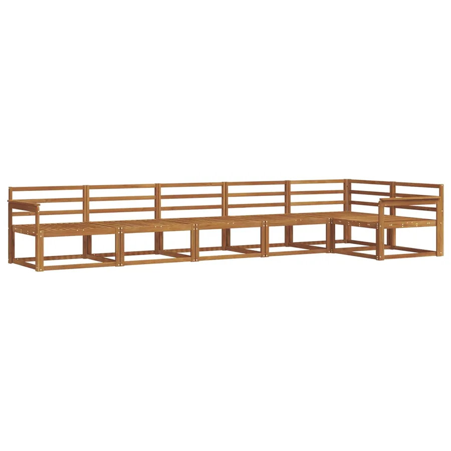 Ensemble de canapés d'extérieur 6 pcs Naturel - 2