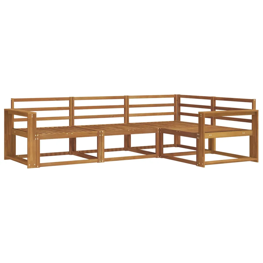 Ensemble de canapés d'extérieur 4 pcs Naturel - 2