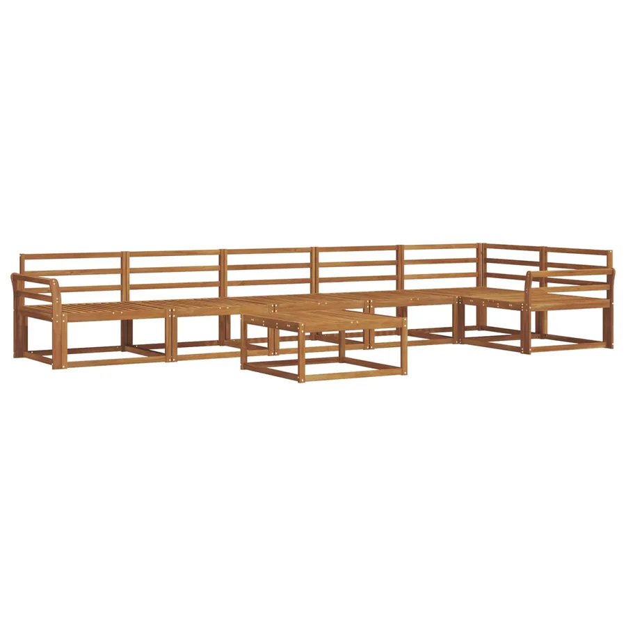 Ensemble de canapés d'extérieur 7 pcs Naturel - 2