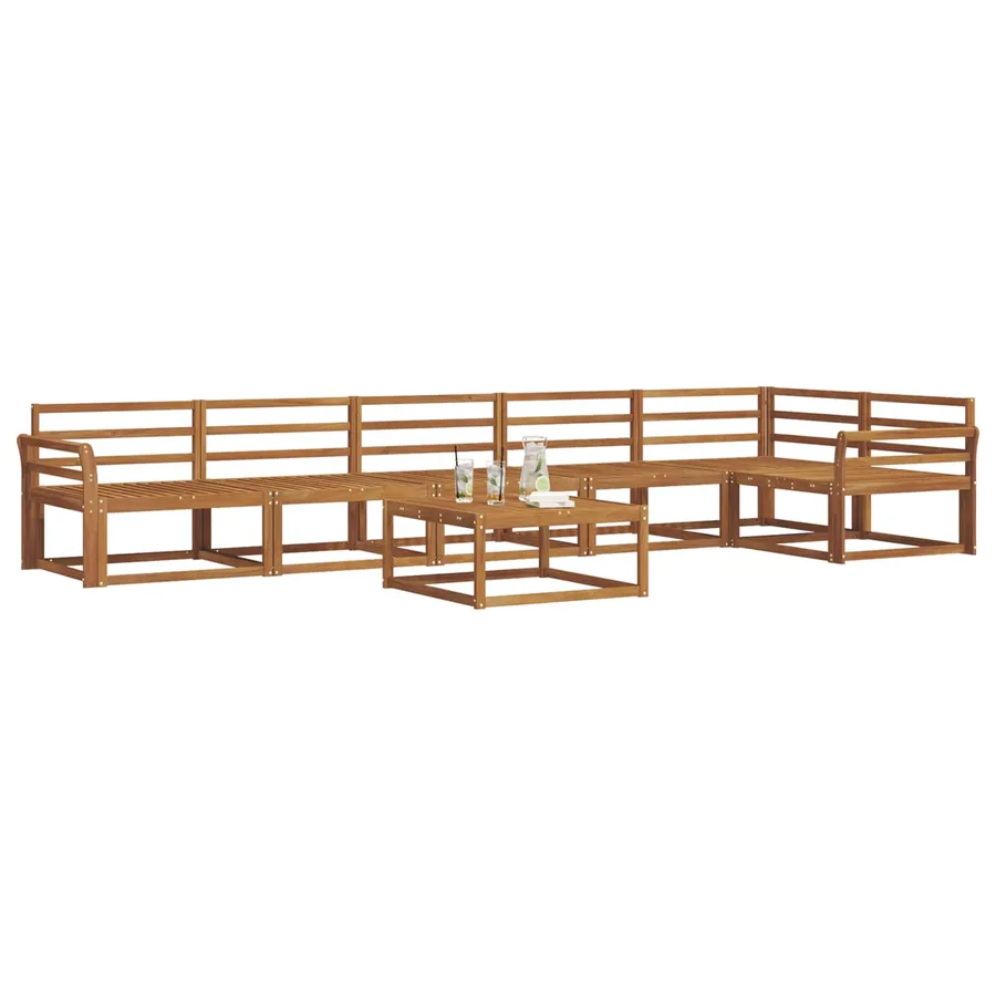 Ensemble de canapés d'extérieur 7 pcs Naturel - 3