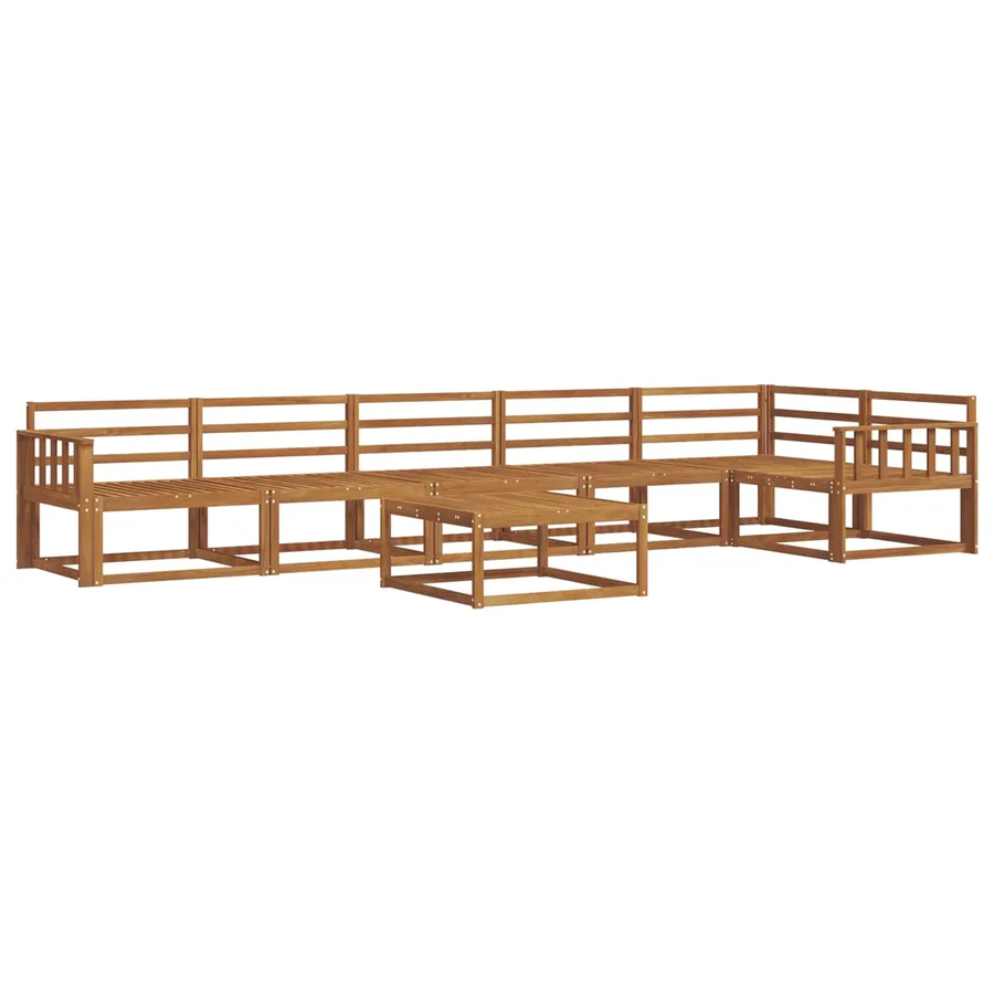 Ensemble de canapés d'extérieur 7 pcs Naturel - 2