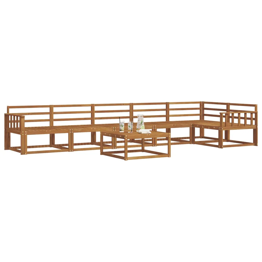 Ensemble de canapés d'extérieur 7 pcs Naturel - 3