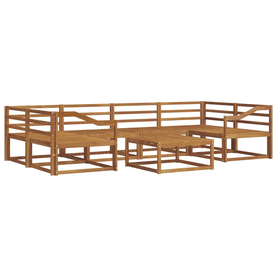 Ensemble de canapés d'extérieur 7 pcs Naturel - 2