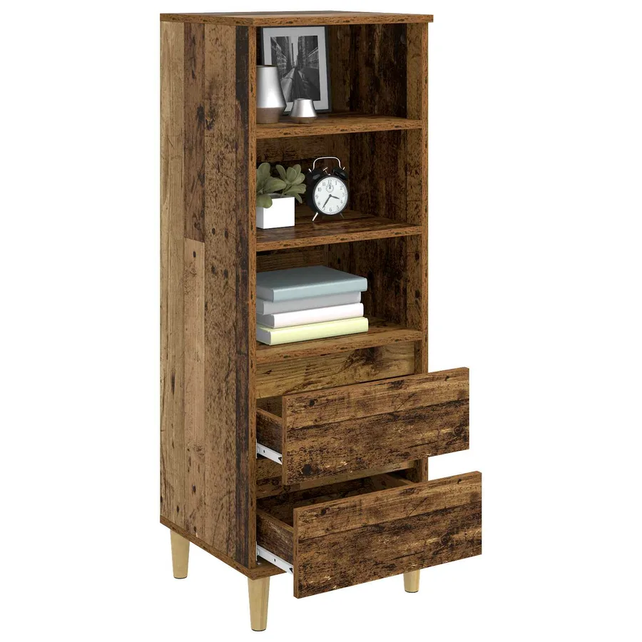Haut Armoire Bois ancien 40 x 36 x 110 cm Bois d'ingénierie - 2