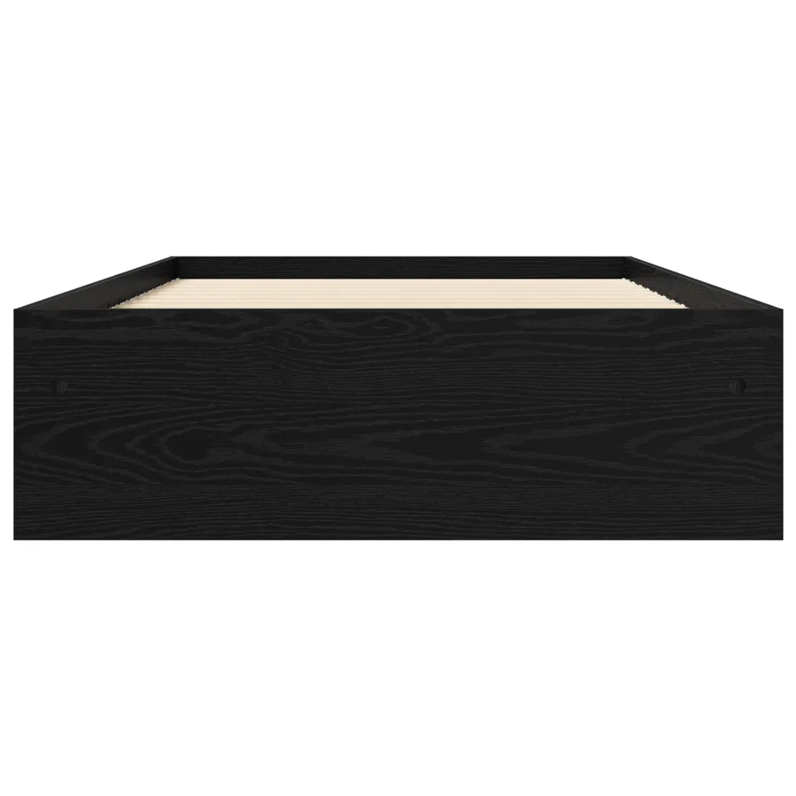 Cadre de lit avec rangement avec tiroir Chêne noir 80 x 200 cm - 3
