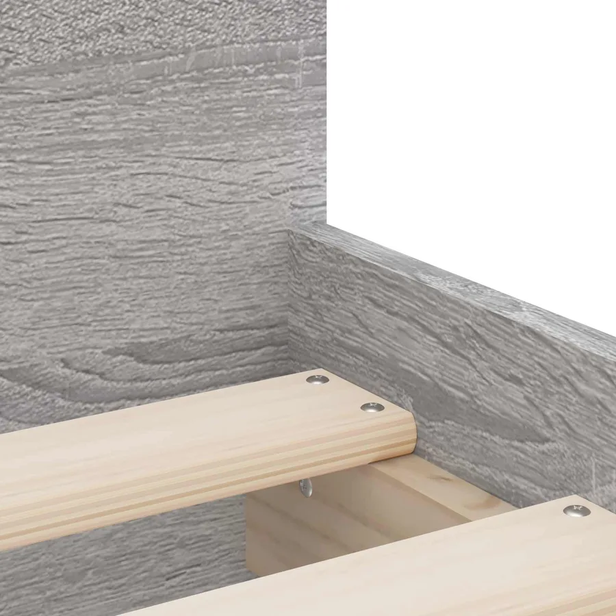 Cadre de lit avec rangement Gris béton 80 x 200 cm - 8