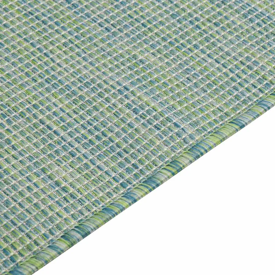 Tapis à tissage plat d'extérieur 160x230 cm Turquoise - 4