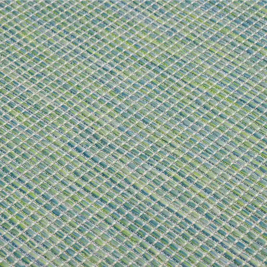 Tapis à tissage plat d'extérieur 160x230 cm Turquoise - 5