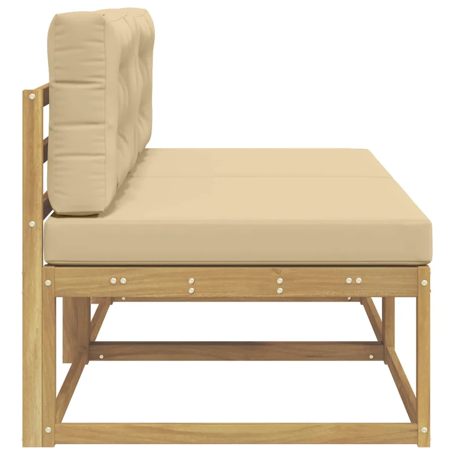 2 Pièce Sofa de milieu extérieur Polyester Blanc - 4