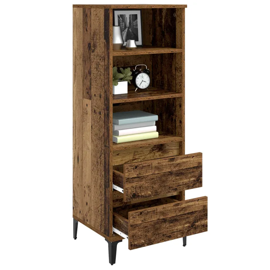 Haut Armoire Bois ancien 40 x 36 x 110 cm Bois d'ingénierie - 2