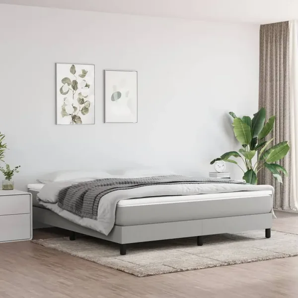 Matelas de lit à ressorts ensachés fermeté moyenne Gris clair 160x200x20 cm
