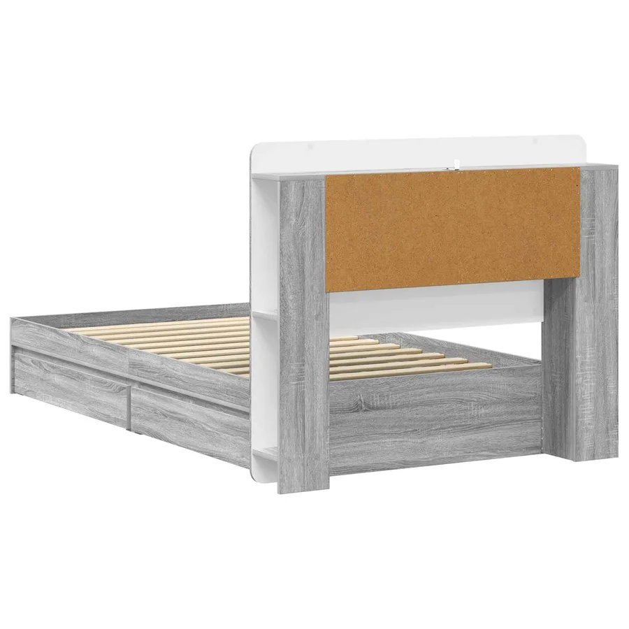 Cadre de lit avec rangement Sonoma gris 100 x 200 cm - 6