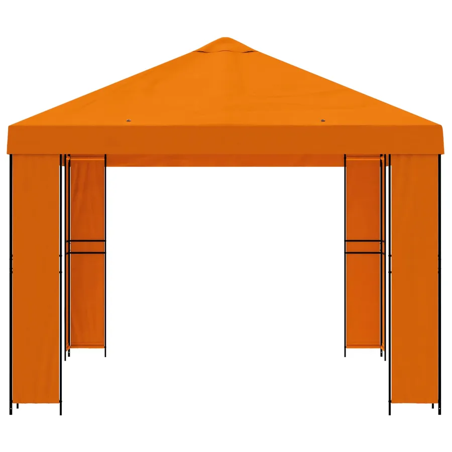 Pavillon 4 × 3 m Orange Polyester et Acier 190 gsm - 4