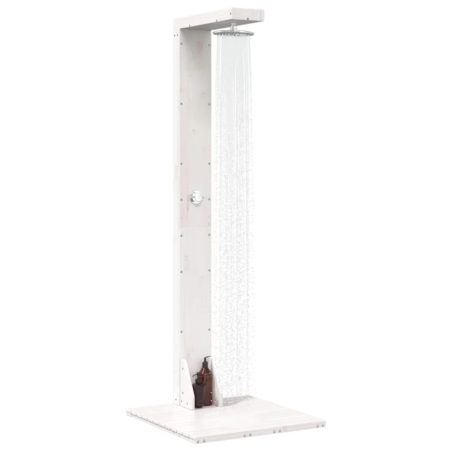 Douche d'extérieur 210 cm Blanc - 3