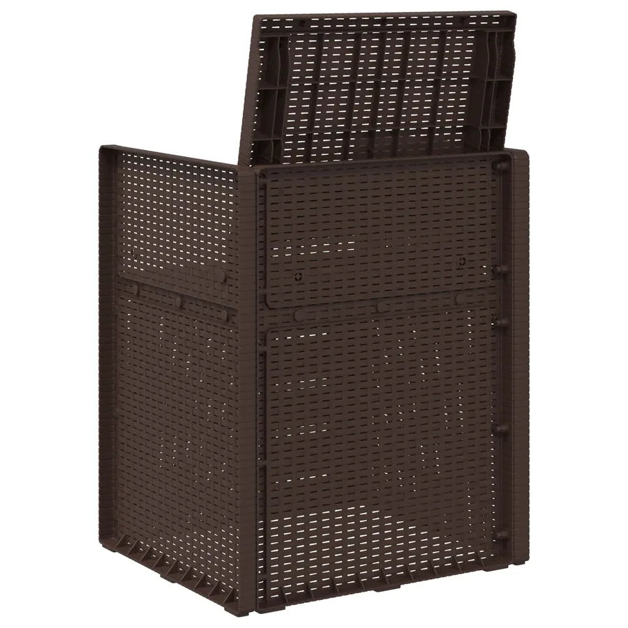 Chaises de jardin salle à manger 2 pcs Marron PP - 7