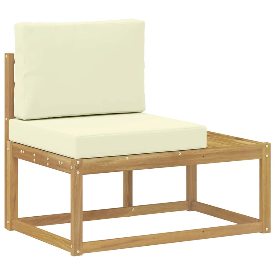 Ensemble de canapés d'extérieur 2 pcs Blanc et crème Polyester - 3