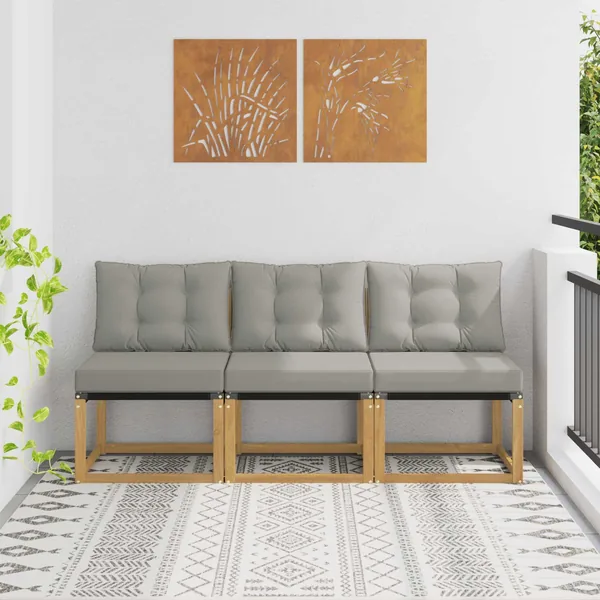 3 Pièce Sofa de milieu extérieur
