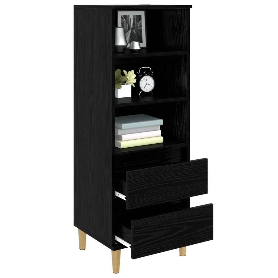 Haut Armoire Chêne noir 40 x 36 x 110 cm Bois d'ingénierie - 2