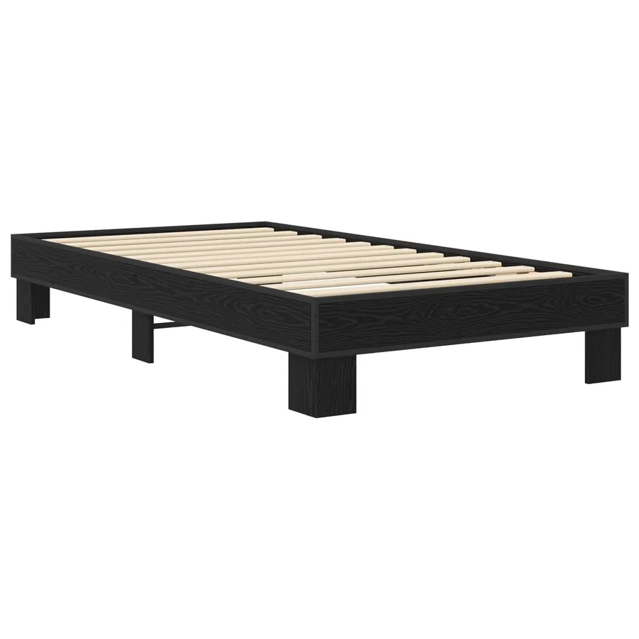 Cadre de lit Chêne noir 80 x 200 cm Bois d'ingénierie - 2