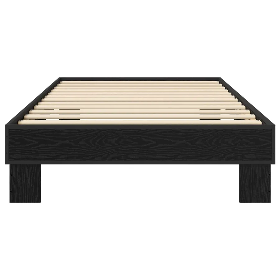 Cadre de lit Chêne noir 80 x 200 cm Bois d'ingénierie - 3