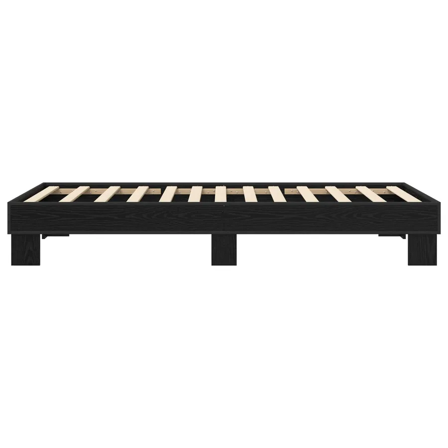 Cadre de lit Chêne noir 80 x 200 cm Bois d'ingénierie - 4