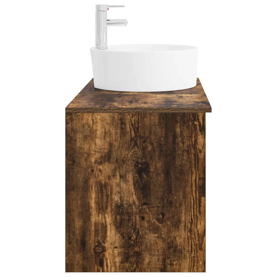 Ensemble de mobilier de salle de bain 2 pcs Chêne fumé - 5