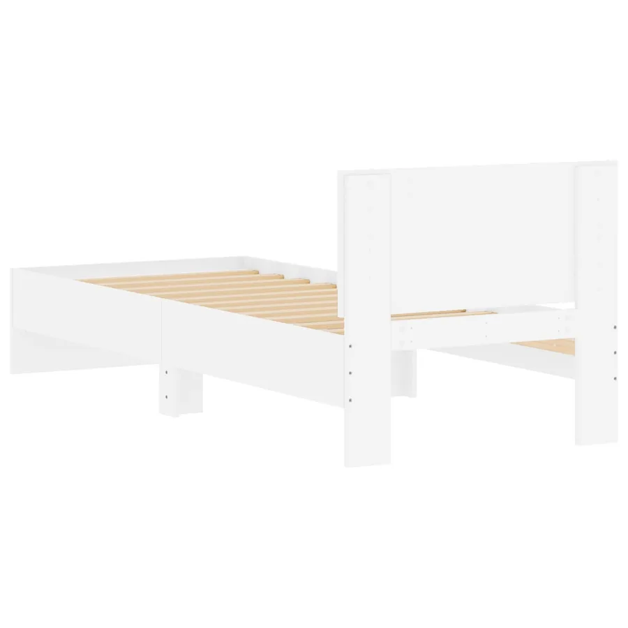 Cadre de lit avec tête de lit Blanc 80 x 200 cm - 6