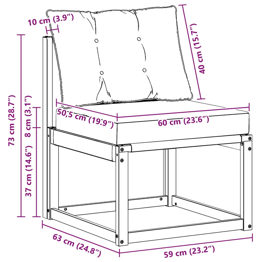 Sofa de milieu extérieur - 9