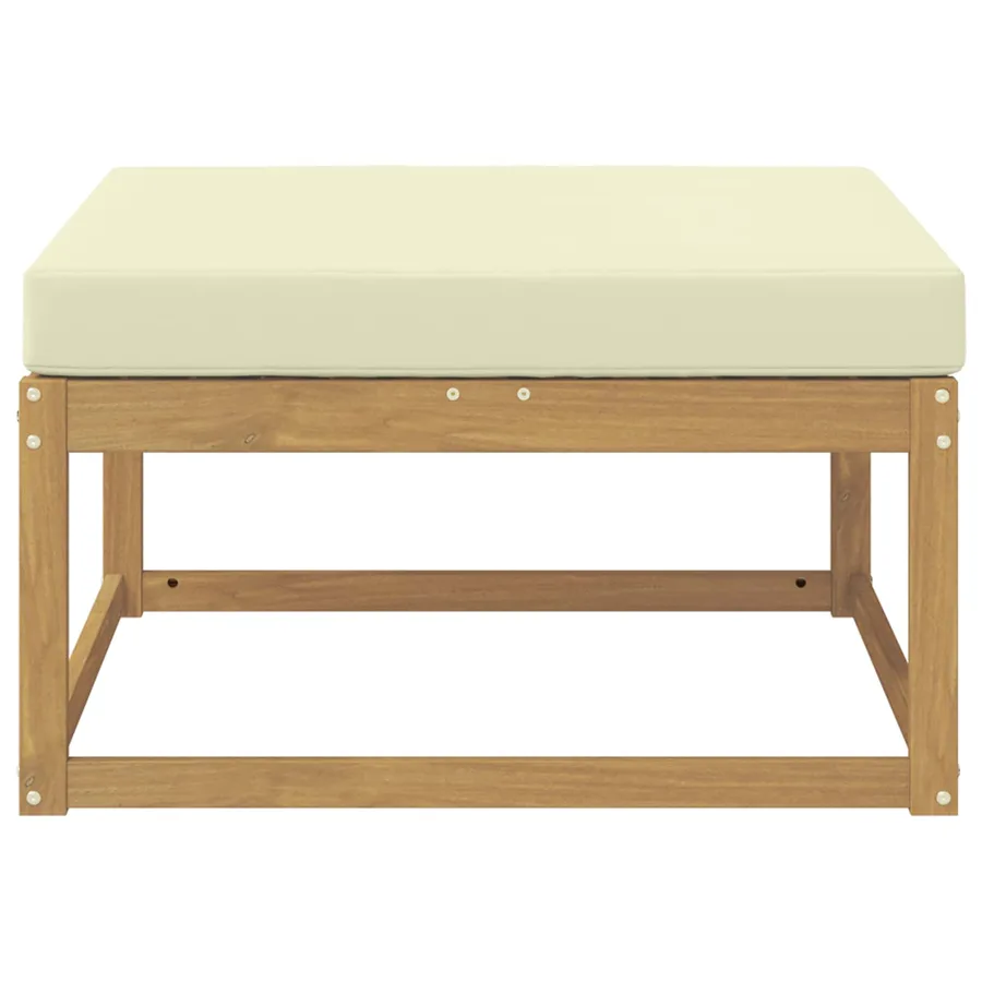 Pouf d'Extérieur Polyester Blanc - 3