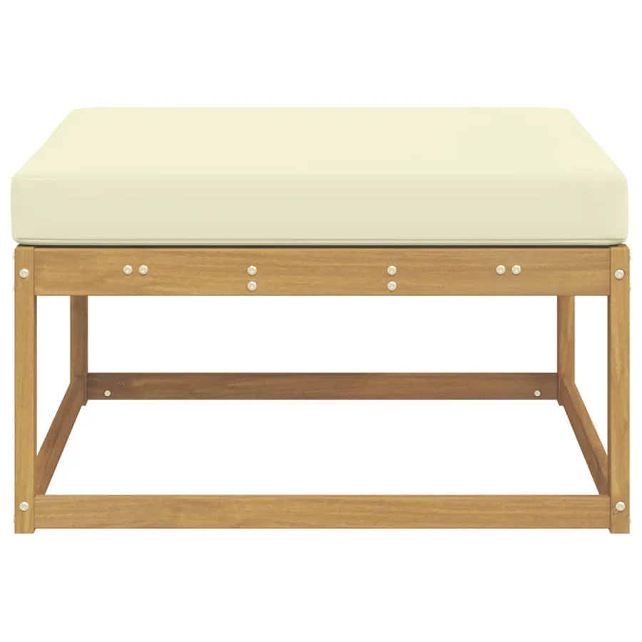Pouf d'Extérieur Polyester Blanc - 4