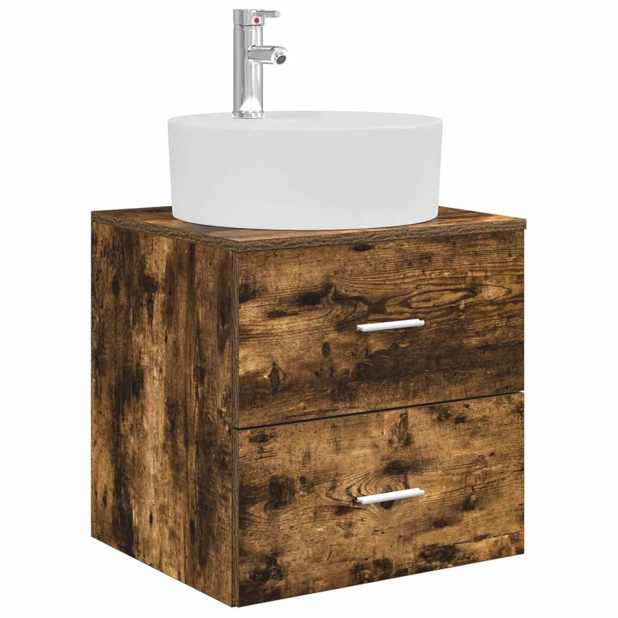 Ensemble de mobilier de salle de bain 5 pcs Chêne fumé - 5