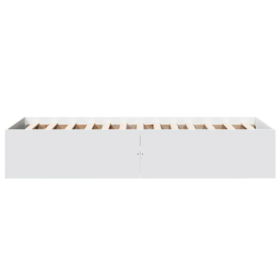Cadre de lit au sol Blanc 80 x 200 cm Bois d'ingénierie - 5