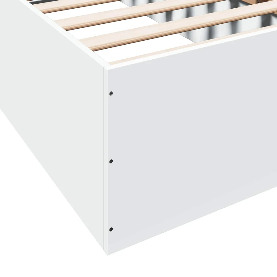 Cadre de lit au sol Blanc 80 x 200 cm Bois d'ingénierie - 7