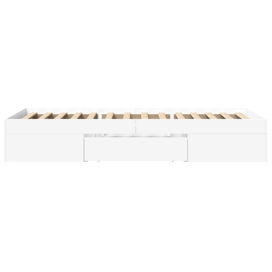 Cadre de lit avec rangement Blanc 80 x 200 cm Bois d'ingénierie - 6