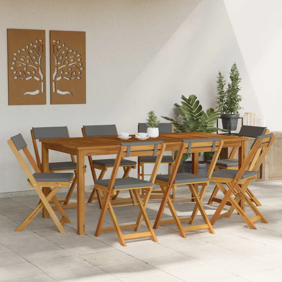 Chaises de bistrot d'extérieur 8 pcs Gris foncé 40 x 53 x 80 cm - 3