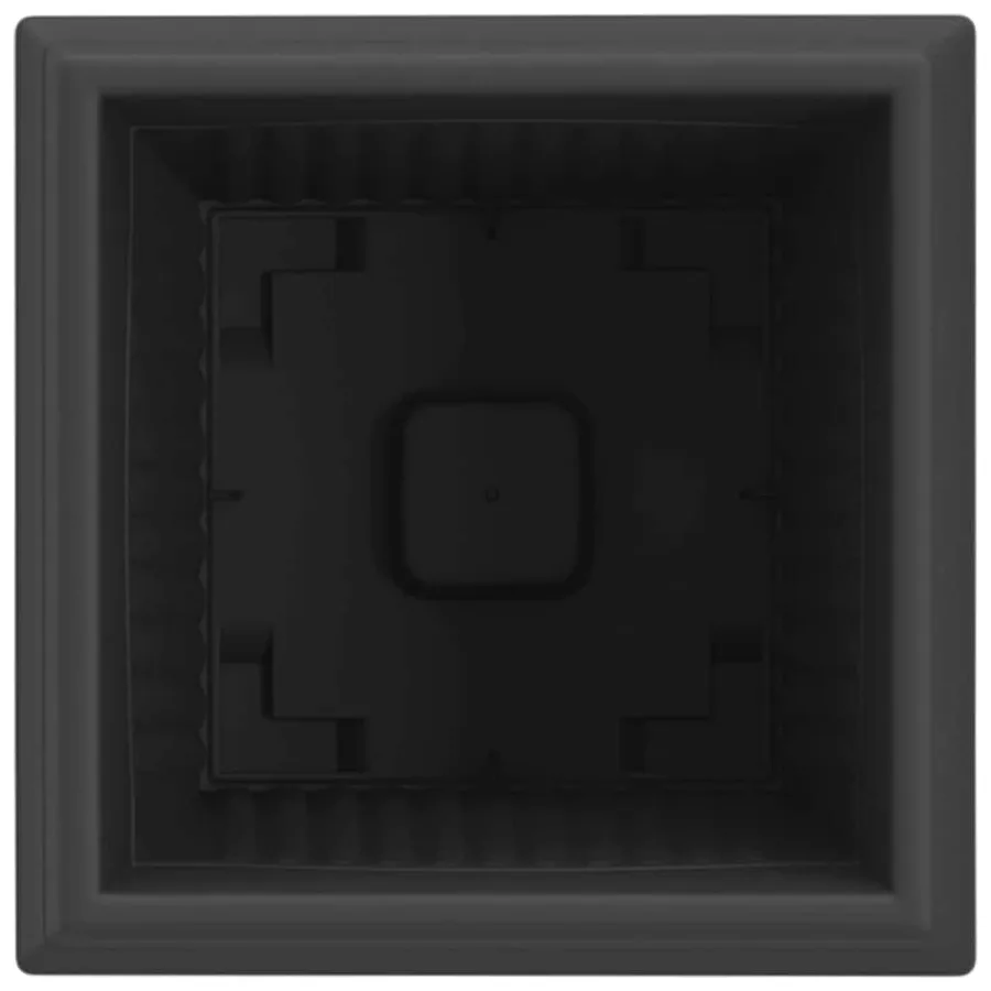 Pot de Fleurs Carré 24 pcs Noir 20 x 20 x 16 cm Plastique - 7