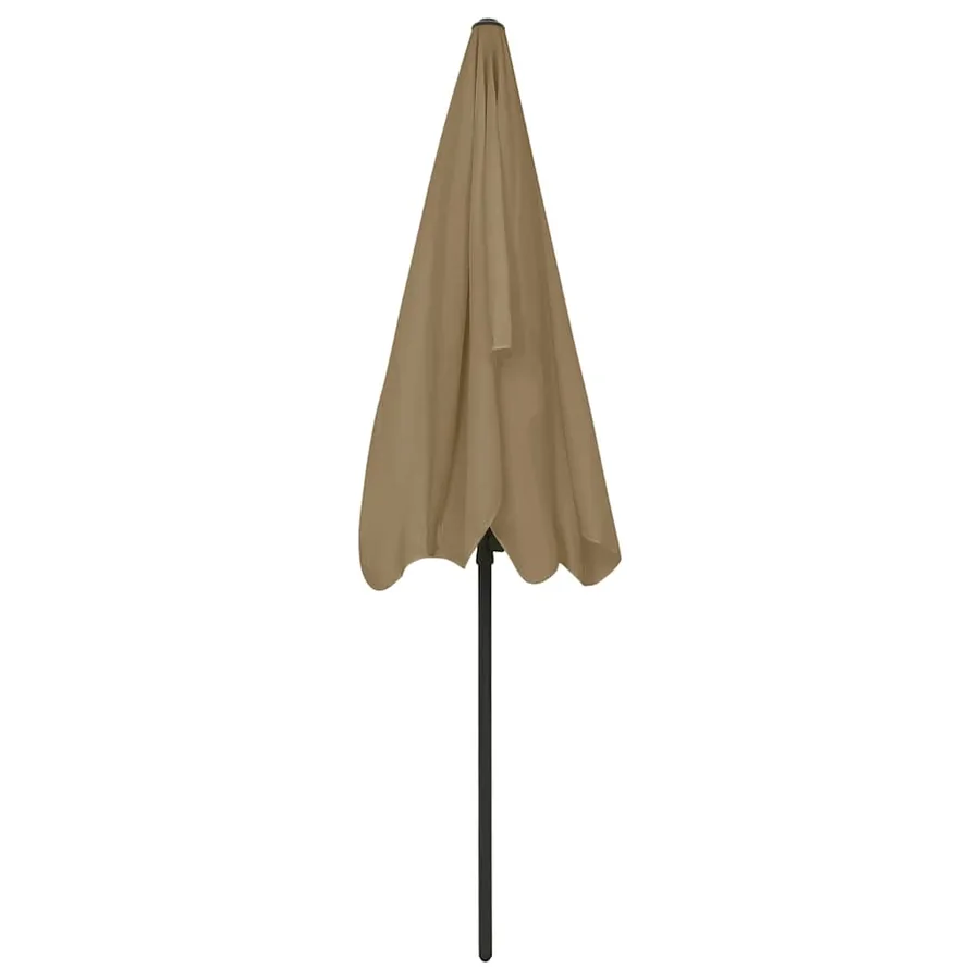 Parasol de plage taupe 200x125 cm - 5