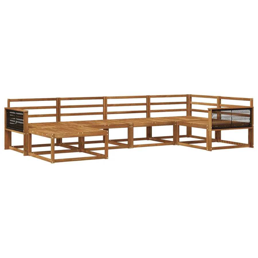 Ensemble de canapés d'extérieur 6 pcs Naturel - 2