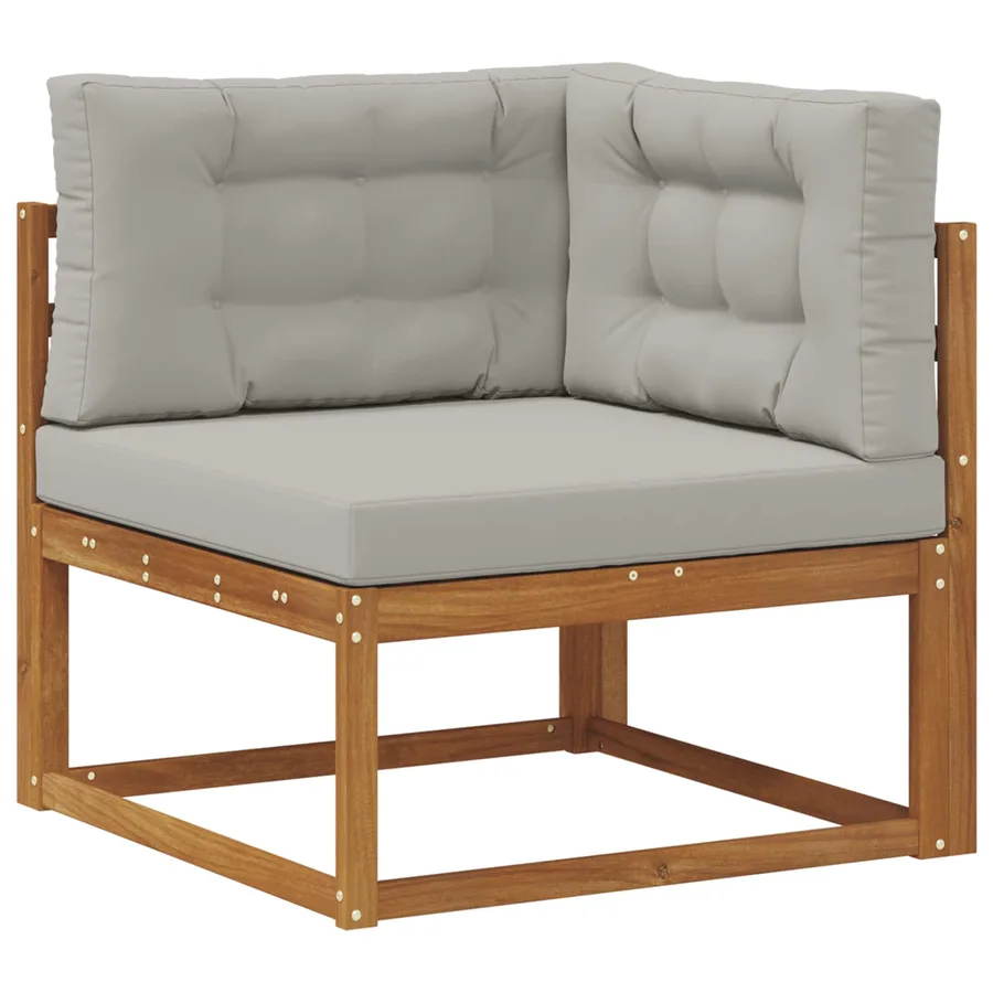 Ensemble de canapés d'extérieur 8 pcs Naturel et gris clair - 5