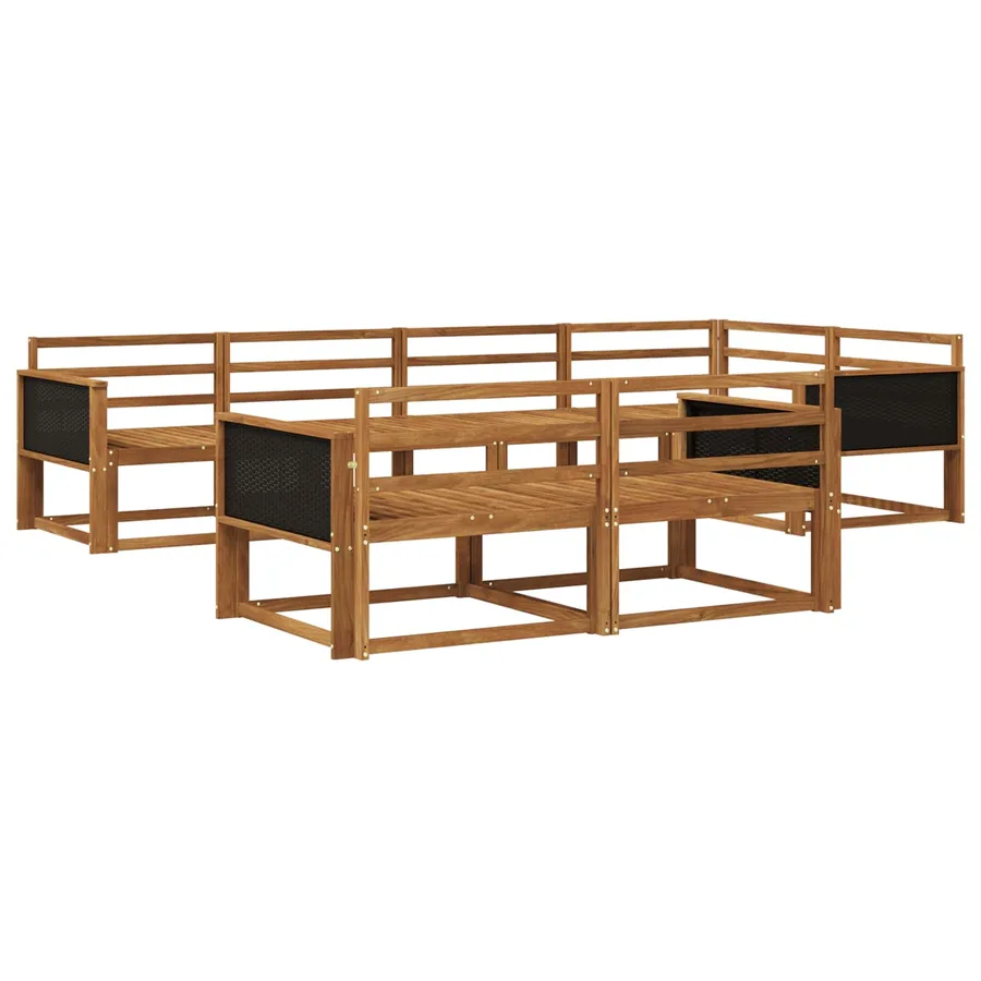 Ensemble de canapés d'extérieur 7 pcs Naturel - 2