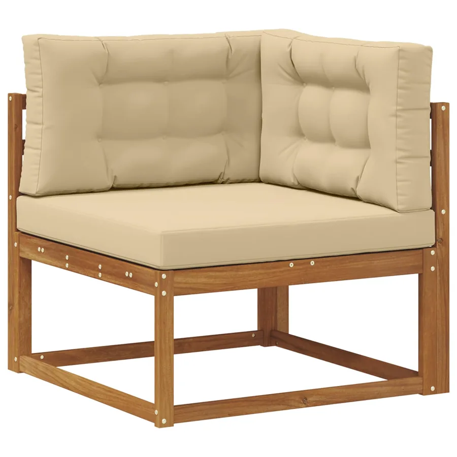 Ensemble de canapés d'extérieur 8 pcs Naturel et Beige - 6