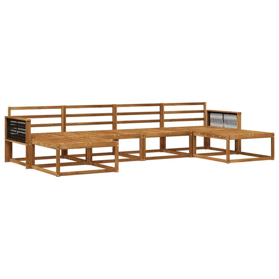 Ensemble de canapés d'extérieur 6 pcs Naturel - 2