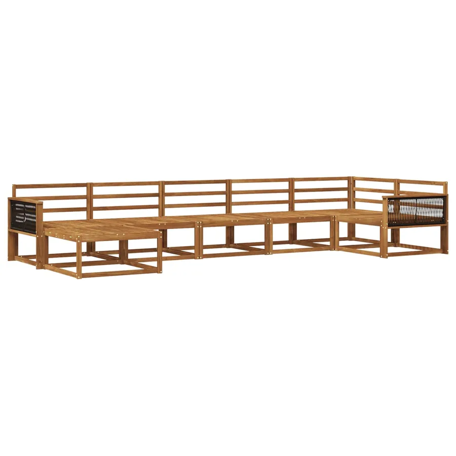 Ensemble de canapés d'extérieur 7 pcs Naturel - 2