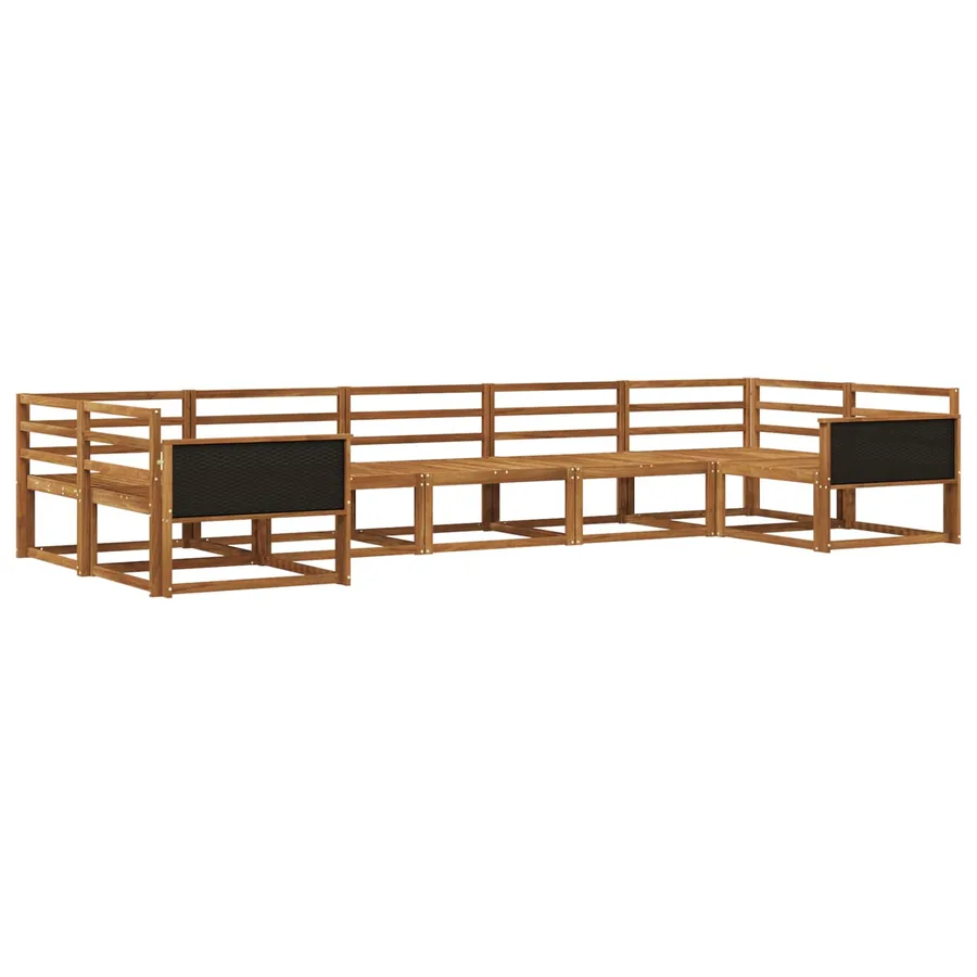 Ensemble de canapés d'extérieur 7 pcs Naturel - 2