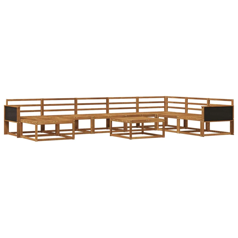 Ensemble de canapés d'extérieur 9 pcs Naturel - 2