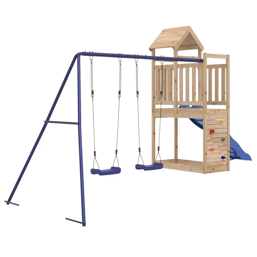 Aire de jeux d'extérieur bois de pin massif - 3
