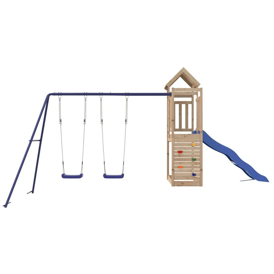 Aire de jeux d'extérieur bois de pin massif - 4